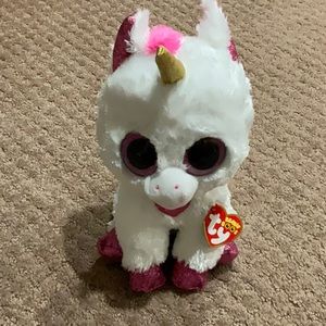 TY BEANIE BOOS -CHERIE THE UNICORN (GLITTER EYES) NWT